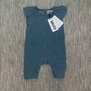 Molo Denim Blue Baby Jumpsuit (size 62)